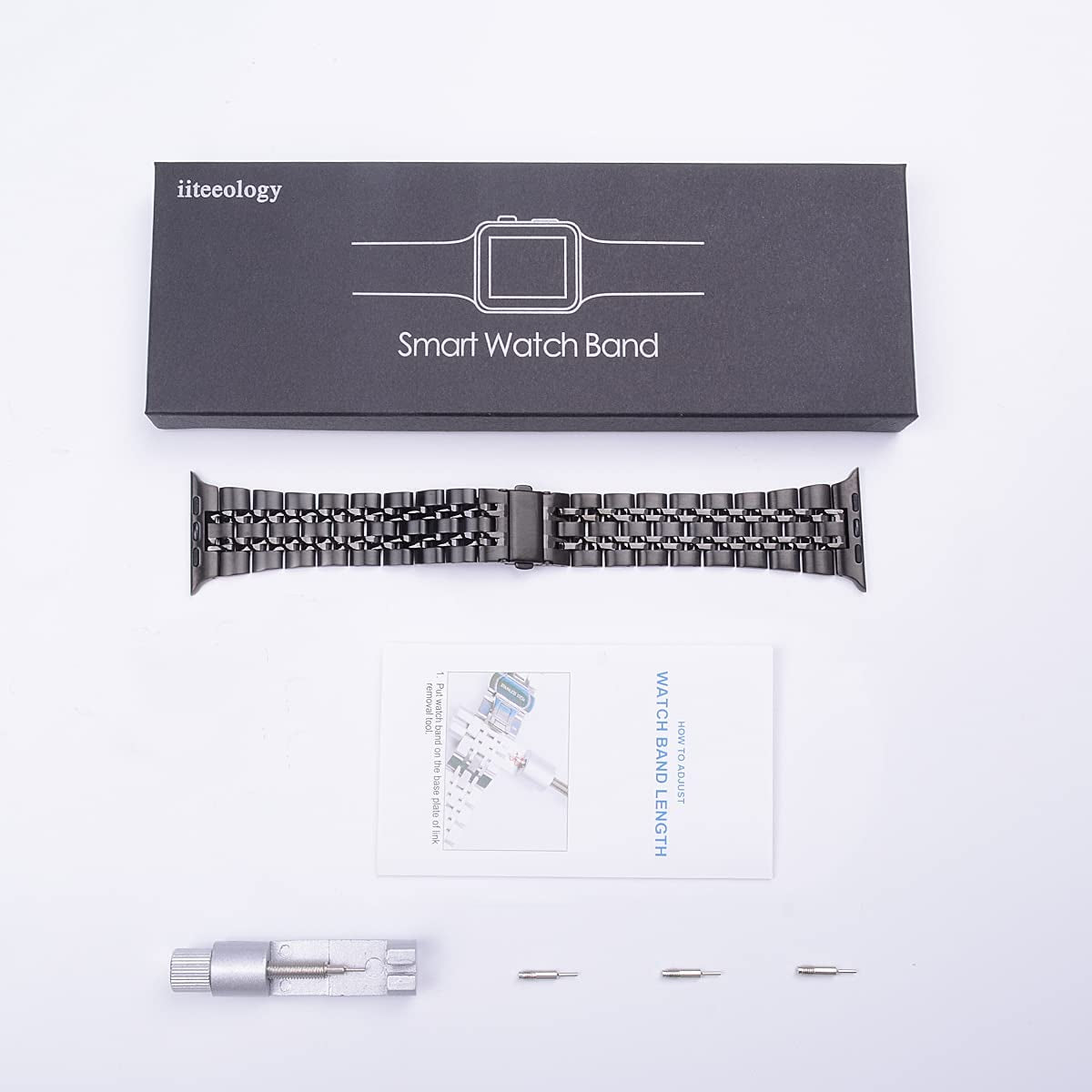 Iiteeology Metal Band Compatible with Apple Watch Band 49Mm 45Mm 44Mm 42Mm 41Mm 40Mm 38Mm, Upgraded Business Stainless Steel Link Band for Apple Watch Ultra Series 8/7/6/5/4/3/2/1/SE  iitee   