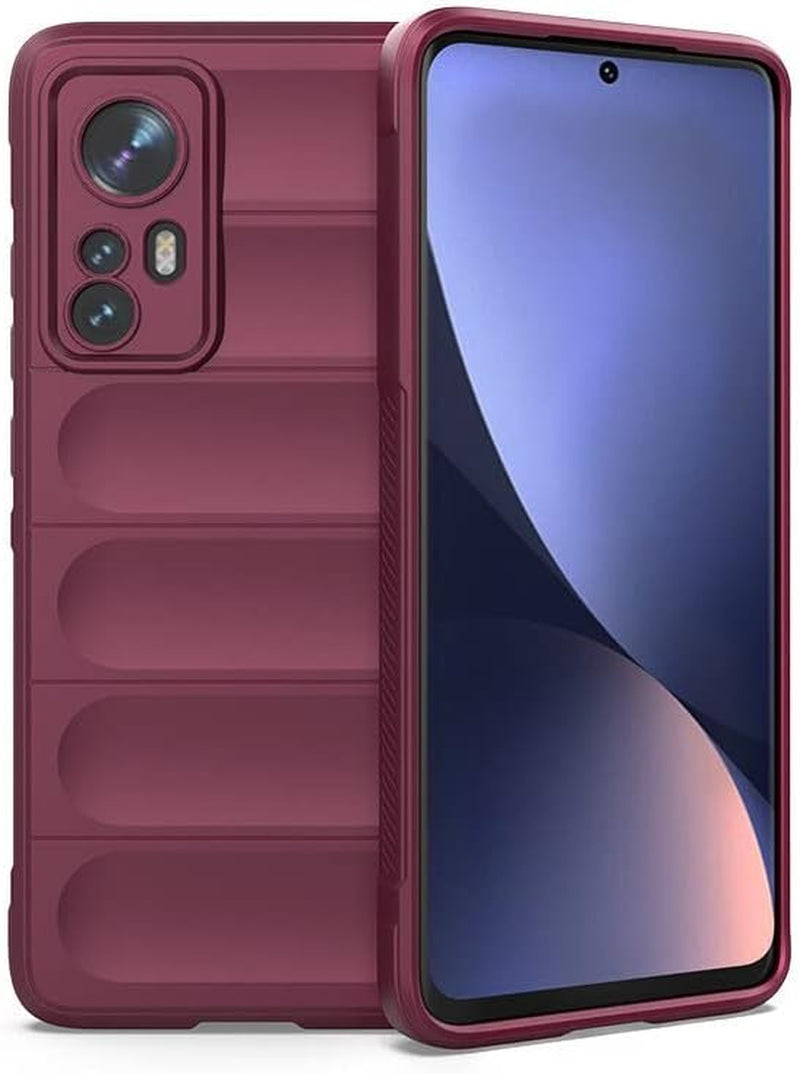 Xiaomi 12 Lite Case, Eabhulie Flexible TPU Silicone Non-Slip Shock-Absorbent Case Cover for Xiaomi 12 Lite Green  EabHulie Plum  