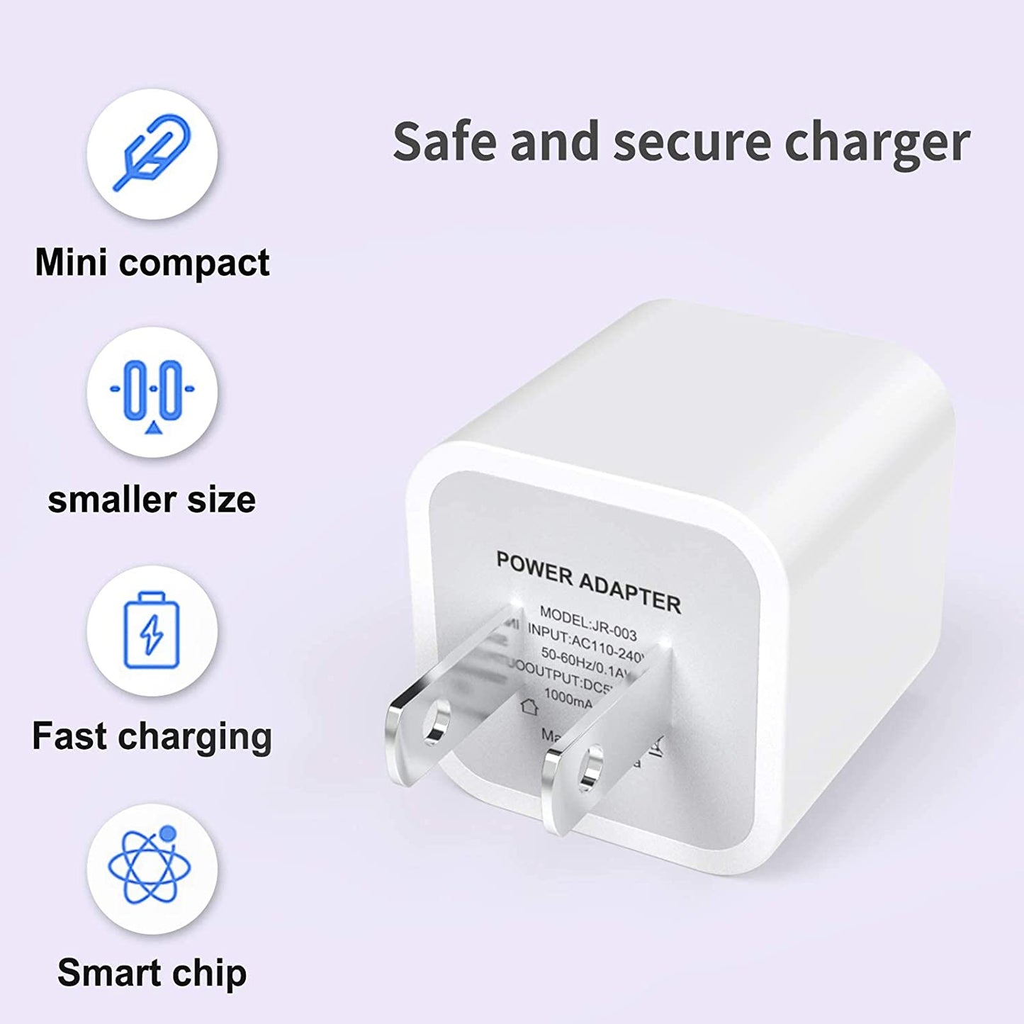 3-Pack Iphone Charger,【Apple Mfi Certified】 Lightning Cable Data Sync Charging Cords with USB Wall Charger Travel Plugadapter Compatible Iphone 14Pro Max/13 Pro Max/12 Pro/11 Pro/Xs Max/Xr/X/8/7/Se  ZUQIETA   