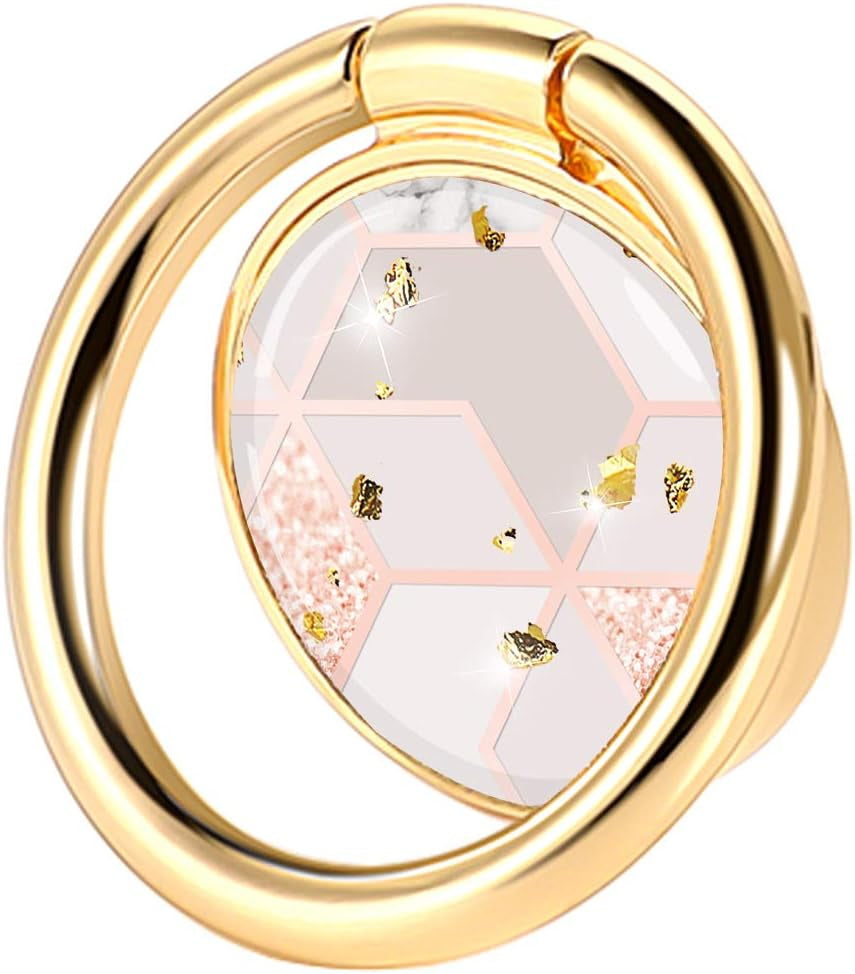 JIAXIUFEN Cell Phone Ring Stand Finger Holder Marble Glitter Grip Kickstand 360° Rotation Metal Ring Grip for Magnetic Car Mount Compatible with Iphone Samsung Galaxy Pixel All Smartphone Blue  JIAXIUFEN Rose Gold  