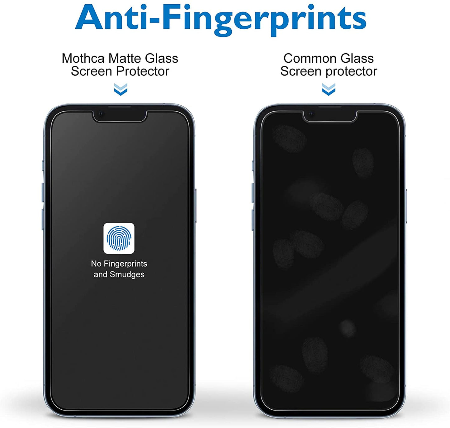 Mothca Matte Glass Screen Protector for Iphone 14/Iphone13/13 Pro Anti-Glare & Anti-Fingerprint Tempered Glass Clear Film Case Friendly Easy Install Bubble Free for Iphone 14/13/13 Pro 6.1-Inch Smooth as Silk  Mothca   