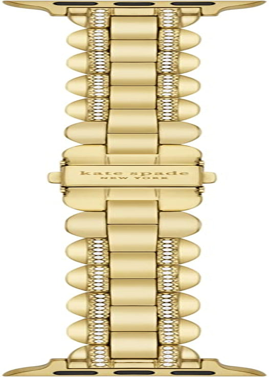 Kate Spade New York Interchangeable Stainless Steel Band Compatible with Your 38/40Mm Apple Watch- Straps for Apple Watch Series 8/7/6/5/4/3/2/1/SE  kate spade new york Gold Scallop  