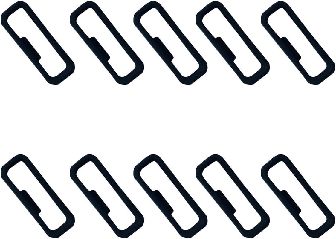 ECSEM Replacement Soft Silicone Bands and Straps Compatible with Garmin Vivosmart HR+ ONLY (Not for Vivosmart Hr) with Tool and Screw  E ECSEM 10Rings  