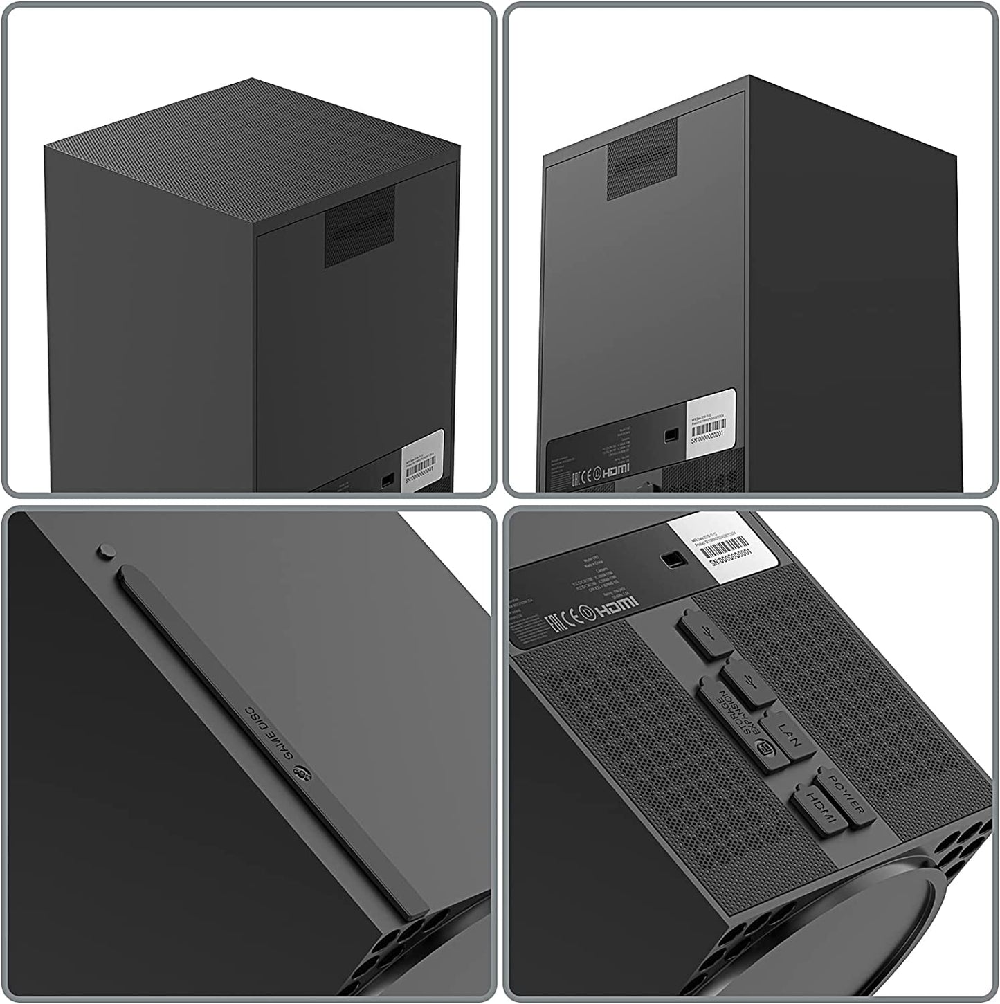 Vertical Cooling Stand for Xbox Series X with 2 Pack Dust Filter Cover and Rubber Dust Plugs and Joystick Thumb Grips  YUANHOT   