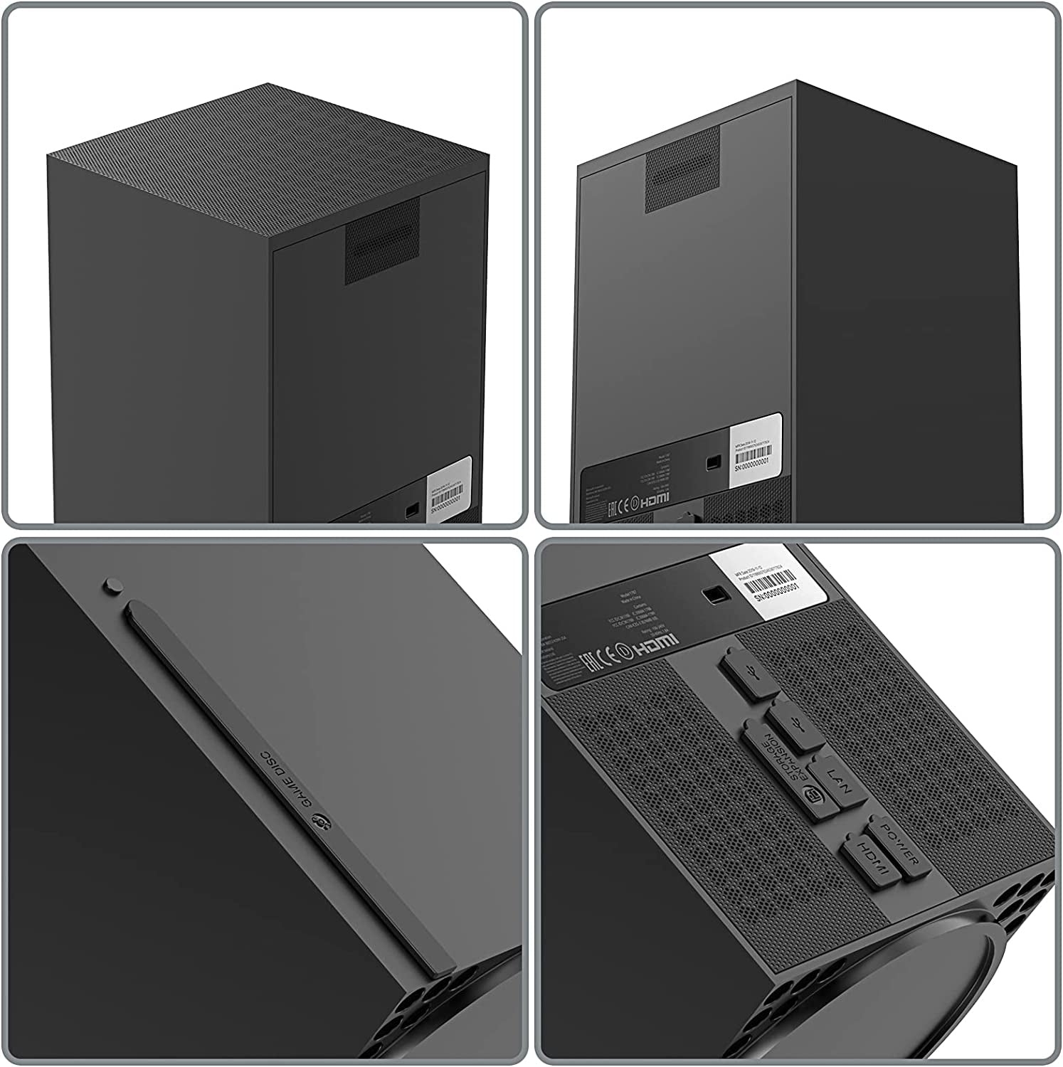 Vertical Cooling Stand for Xbox Series X with 2 Pack Dust Filter Cover and Rubber Dust Plugs and Joystick Thumb Grips  YUANHOT   