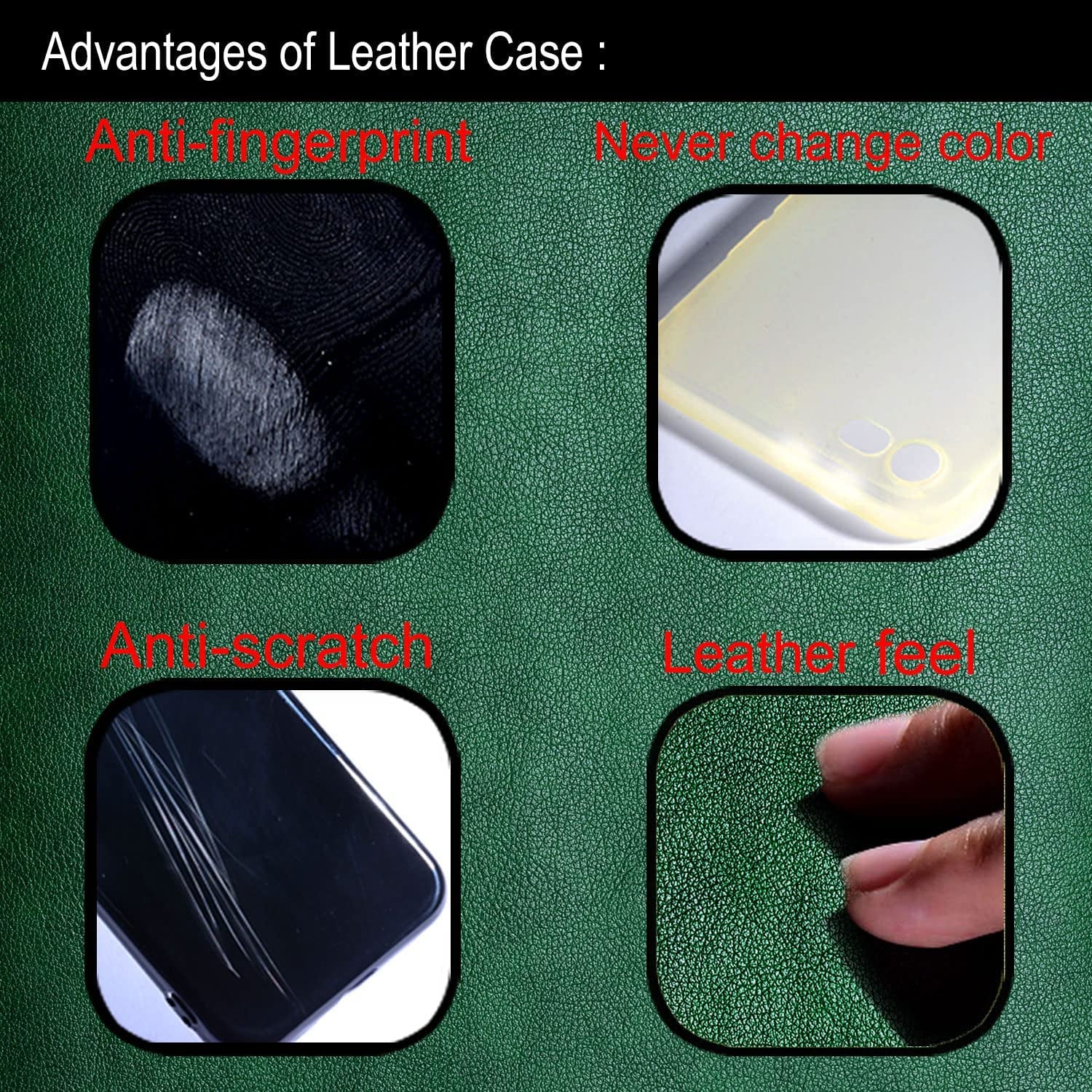 For Google Pixel 5 Case, 6.0 Inch Premium PU Leather Phone Cover Retro Design Full Protective Case for Google Pixel 5 5G (Green)  AIORIA   