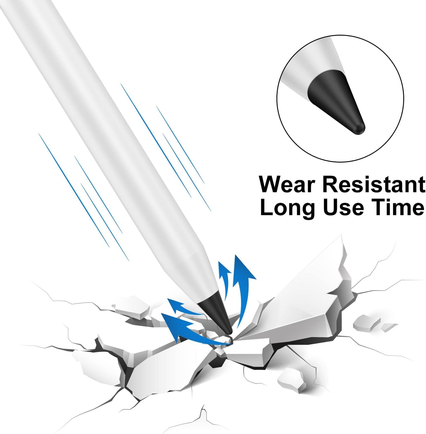 Zosylala Tips for Apple Pencil,Stylus Tips,Pencil Tips for Ipad,Replacement Pen Nibs Compatible with Ipad Air Mini Pro Apple Pencil 1St & 2Nd Generation - 4 Packs (Black)  Zosylala   