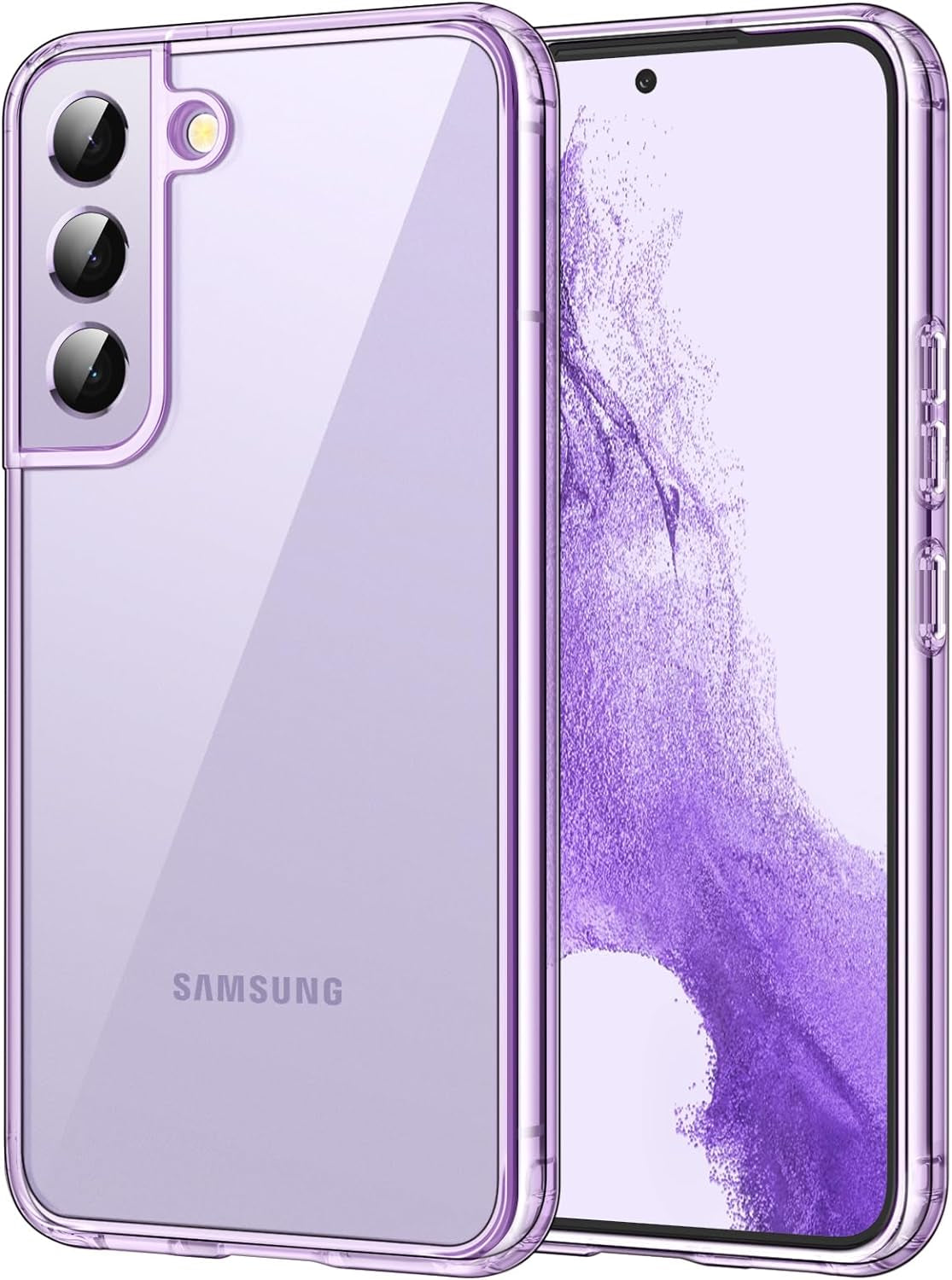 Jetech Case for Samsung Galaxy S22 5G 6.1-Inch, Non-Yellowing Shockproof Bumper Protective Phone Cover, Anti-Scratch Hard PC Back (Purple)  JETech   