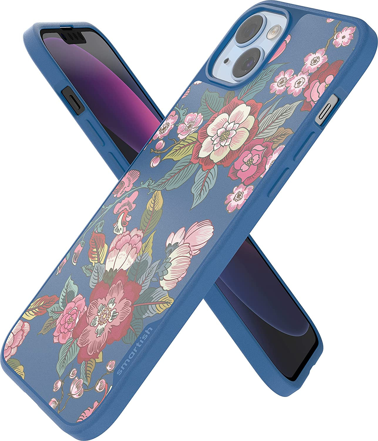 Smartish Iphone 14 Slim Case - Gripmunk Compatible with Magsafe [Lightweight + Protective] Thin Grip Cover with Microfiber Lining - Nothin' to Hide  Smartish [Flirty Floral] (MagSafe) iPhone 14 Plus 