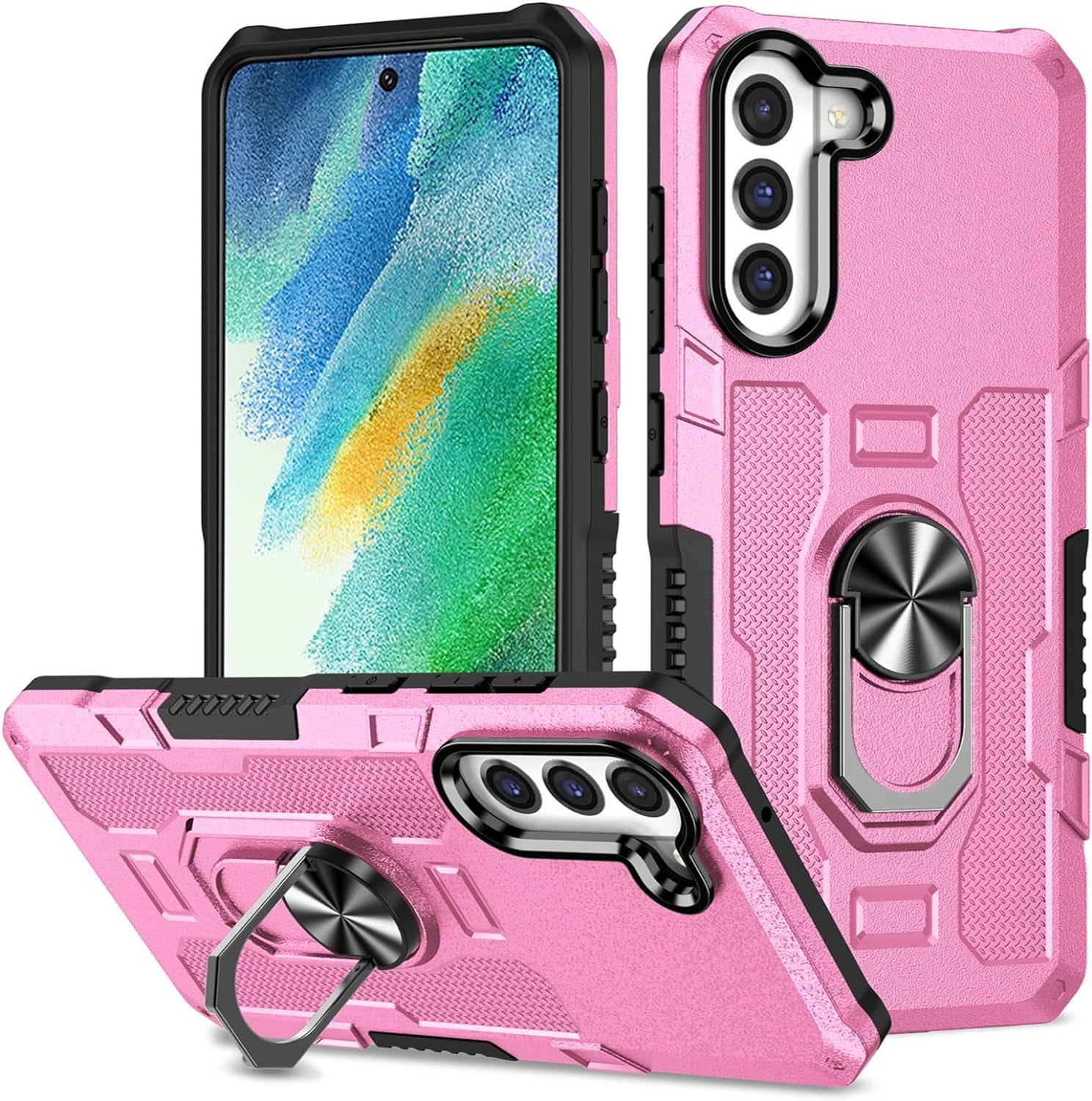 MGSBCXN Armor Case for Samsung Galaxy Note20 Ultra 5G, Military Grade Shockproof Samsung Galaxy Note 20 Ultra Case, Heavy Duty Protection Samsung Note 20 Ultra 5G Case with Ring Kickstand, Purple  MGSBCXN Pink S21 Fe 