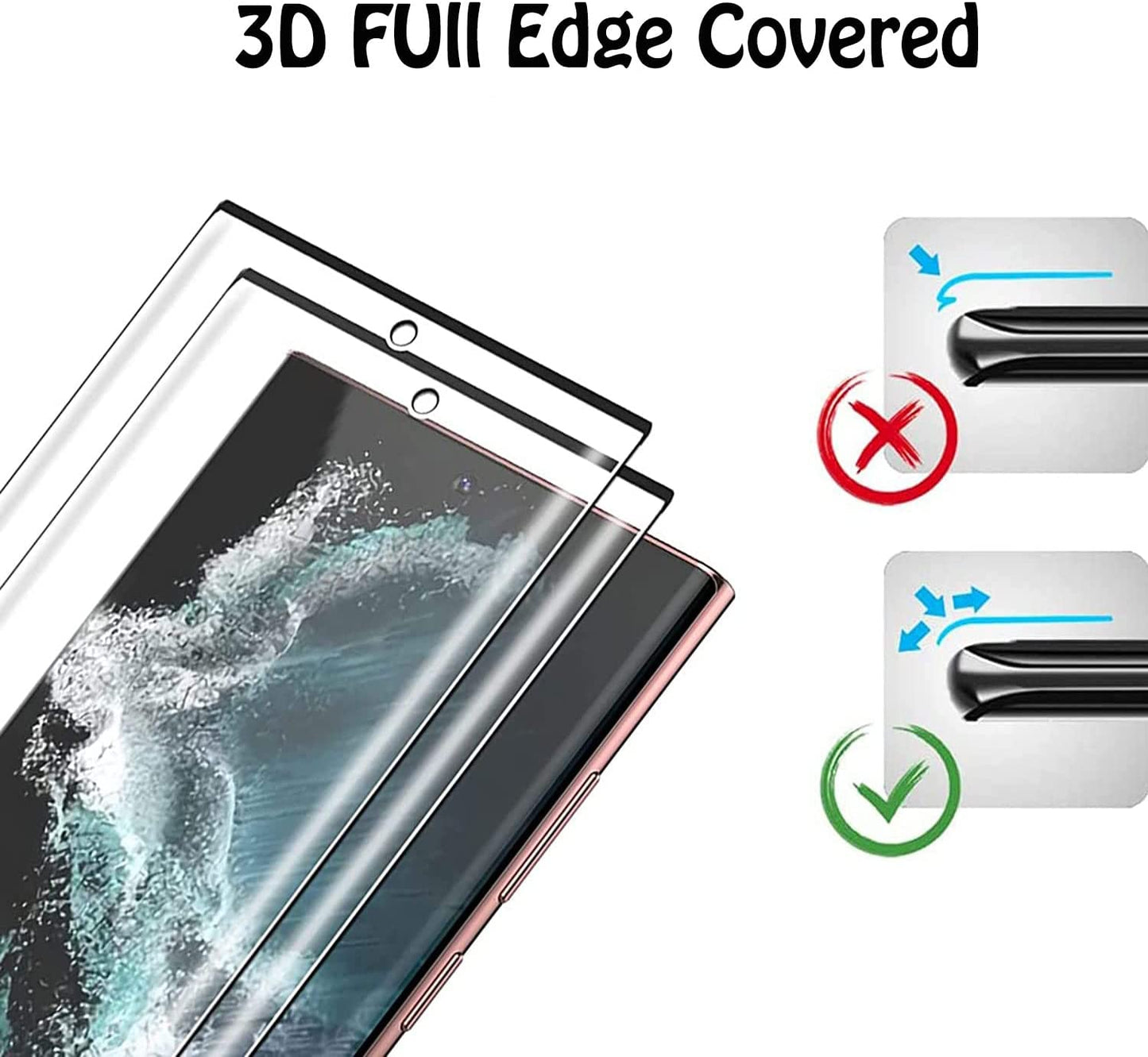 [2+2 Pack] for Samsung Galaxy S23 Ultra 5G Screen Protector Tempered Glass Camera Lens Protector,Touch Sensitive,Fingerprint Support,9H Hardenss(6.8")…  ScandiTech   