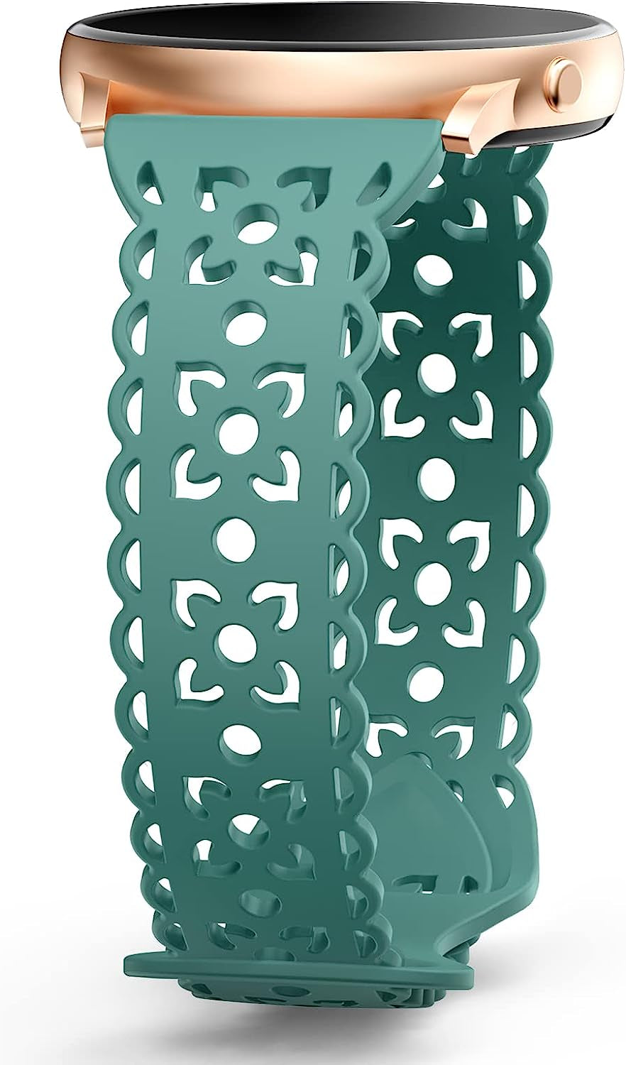 20Mm Lace Silicone Band Compatible with Samsung Galaxy Watch 4 Band 40Mm 44Mm,Galaxy Watch 4 Classic Band 42Mm 46Mm,Galaxy Watch 5 Bands,Slim Sport Strap Replacement Band for Galaxy Watch 4/5 Women  HEARTBOOM Cactus 20MM 