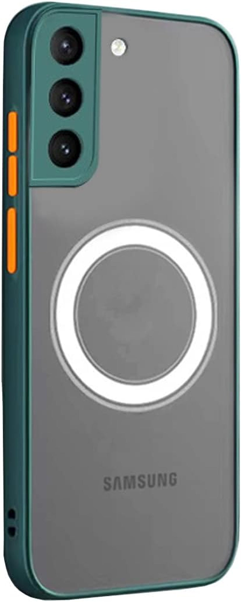 Doowear Galaxy S21+ plus Case Magnetic [Support Magsafe Charger] Wireless Anti-Scratch Shockproof Matte Clear Full Camera Protection Slim Thin Phone Cover Case for Samsung Galaxy S21+ Plus-Rose  Doowear Dark Green  