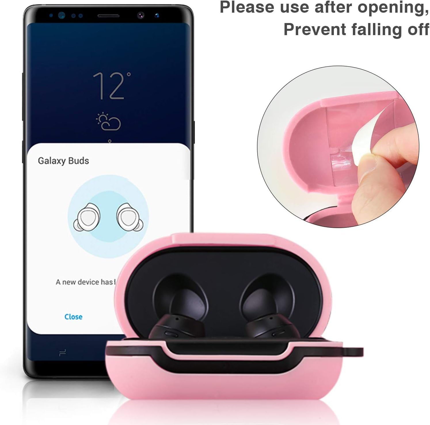 Newseego Compatible with Galaxy Buds Case, Cute 3D Funny Cover Soft Silicone Cartoon Shockproof Case with Ring Buckle Keychain Fashion Design Galaxy Buds Silicone Case for Girls Teens-Pink Cat Paw  Newseego   