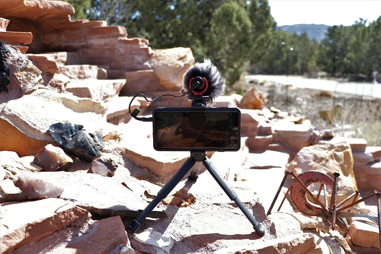 Video Microphone, Universal Camera Microphone with Shock Mount, Tripod, Deadcat Windscreen, External Shotgun Mic for Iphone Android Smartphones, Canon EOS, Nikon DSLR Cameras, Camcorders, Vlogging Mic  K&F Concept   