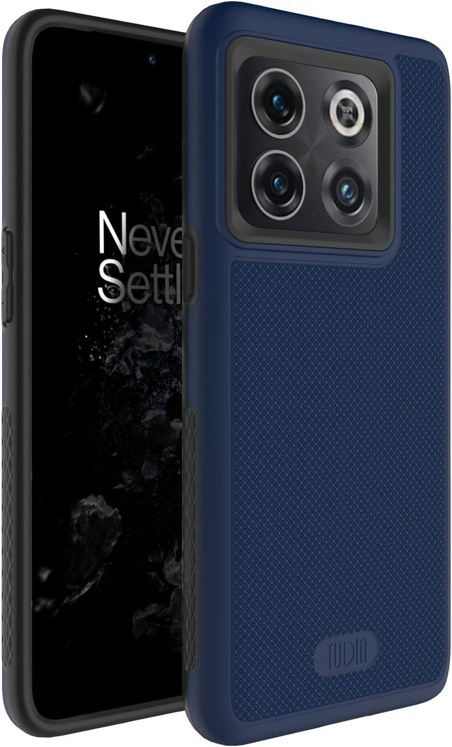 TUDIA Dualshield Grip Designed for Oneplus10T Case 5G, [Mergegrip] Shockproof Military Grade Slim Dual Layer Protection for Oneplus 10T 5G Case (Matte Black)  TUDIA Indigo Blue  