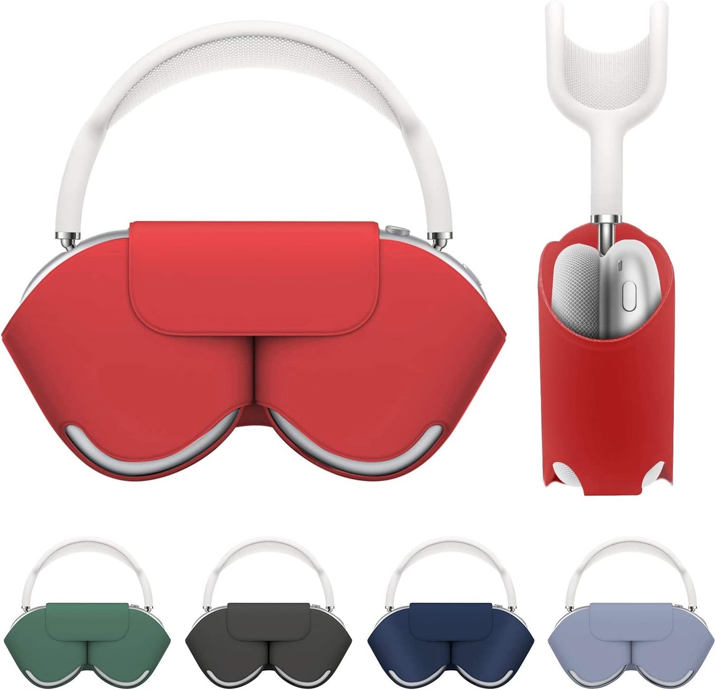 Airpods Max Case, Automatic Sleep Function Protective Headphones Case for Dust and Scratch, Automatic Sleep Function Protective Headphones Case for Dust and Scratch (Black)  CENMASO Red  