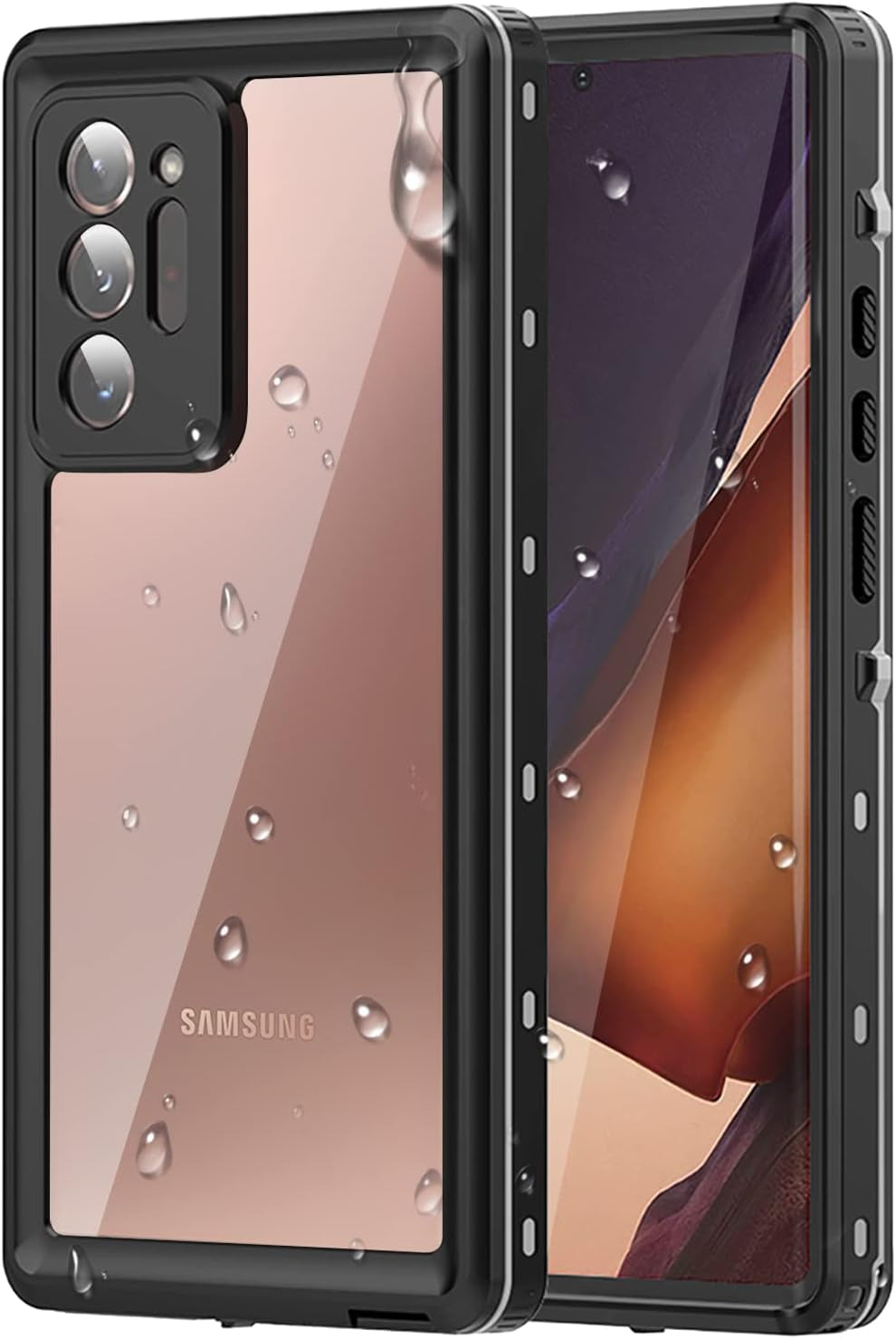 WIFORT for Samsung Galaxy Note 20 Ultra Waterproof Case Built-In Screen Protector Water Resistant Cover Protective Drop Protection Hard, Shockproof Full Body Case for Samsung Note 20 Ultra 5G, Teal  WIFORT Black Note 20 Ultra 