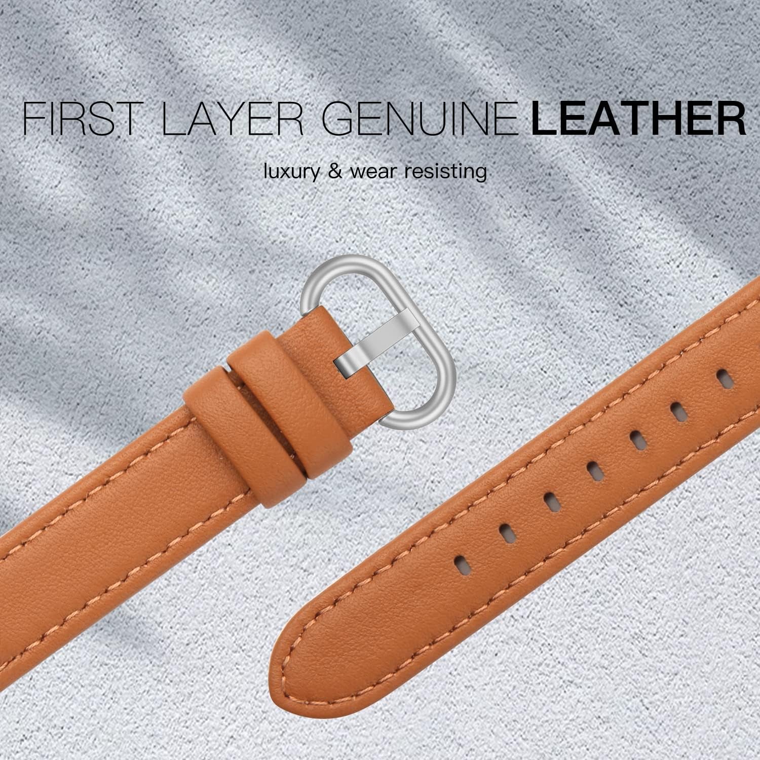 EDIMENS Leather Bands Compatible with Apple Watch 38Mm 40Mm 41Mm Band Women, Slim Thin Genuine Leather Band Compatible for Iwatch Apple Watch Series 7, 6, 5, 4, 3, 2, 1, SE, Sport & Edition Women  EDIMENS   