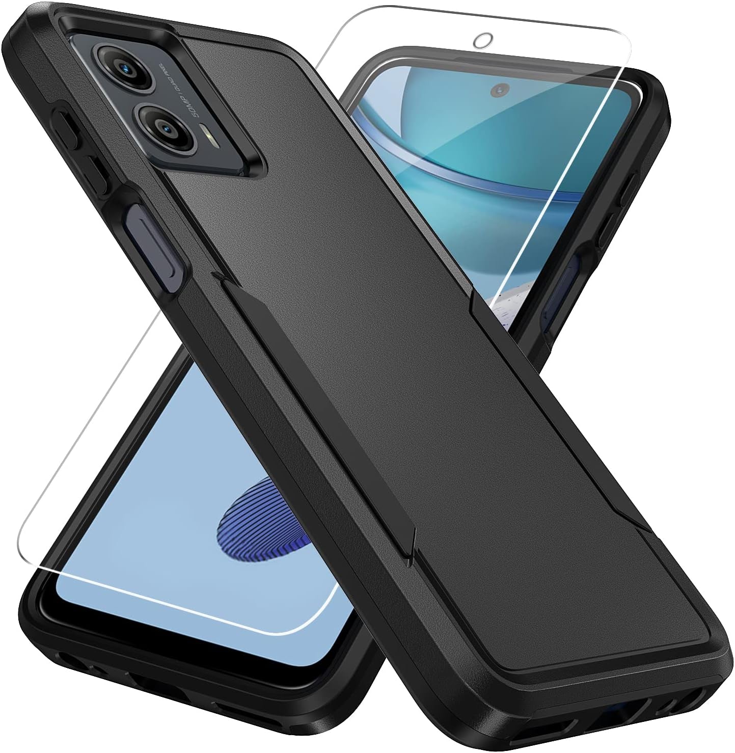 Warsia for Moto G 5G 2023 Case,Motorola G 5G 2023 Case with Screen Protector[Military Grade Drop Tested] Heavy-Duty Tough Rugged Shockproof Protective Case for Motorola Moto G 5G 2023, Green  BOYOSS Black  