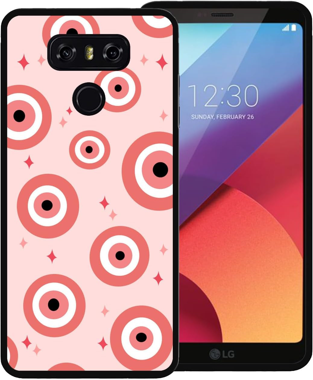 Zaztify Phone Case for LG G6/G6 Plus, Orange Evil Eye Turkish Demon Eyes Ojo Turco Naranja Cute Shockproof Protective Anti-Slip Thin Soft Cover Shell  zaztify Red Eye  