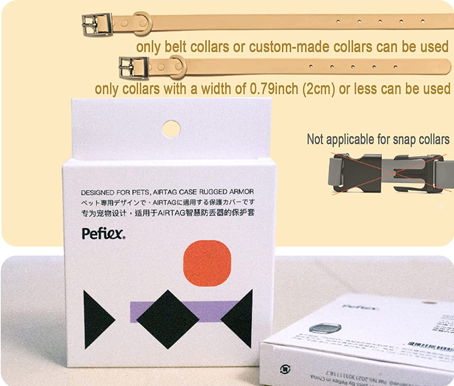 Case for Airtag Dog Collar, Flexible TPU Cover Fits Pet Cat Collars, Protective Anti-Scratch Case Compatible with Airtag 2021  DOGOWU   