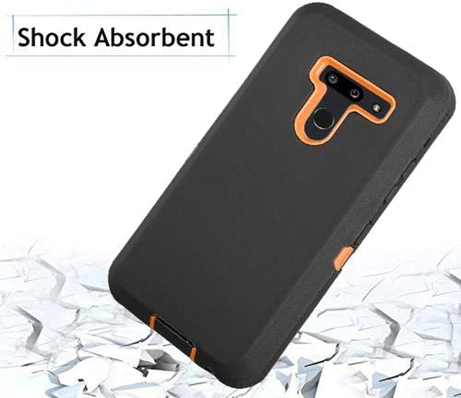 Aimoll-88 Case for LG G8/G8 Thinq with Built-In Screen Protector Heavy Duty Shockproof Hybrid High Impact Resistant Rugged Full-Body Tri-Layer Protective Phone Cover for LG G8/G8 Thinq (Black/Orange)  Aimoll-88   