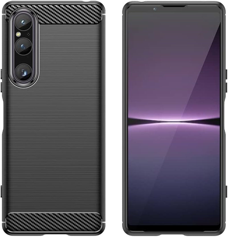 EVUNNBC for Sony Xperia 1 V, Sony Xperia 1 V Case Flexible TPU Shock-Absorption Military Grade Drop Protection Slim Fit Phone Cover for Sony Xperia 1 V (Blue)  LuckyMi Black  