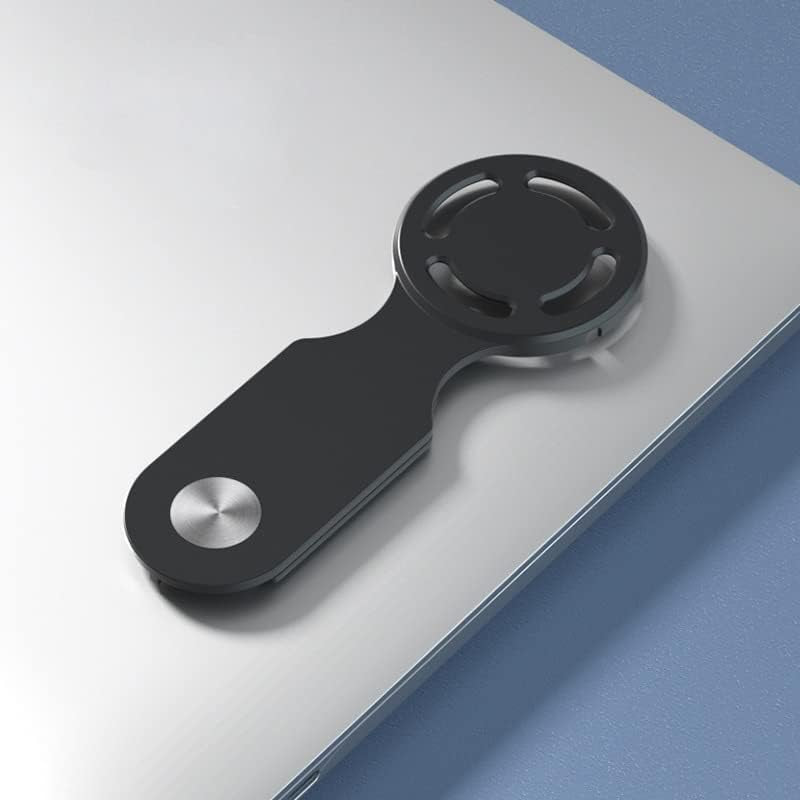 2PCS Adjustable Laptop Phone Holder, Laptop Side Mount Clip, Computer Monitor Expansion Bracket, Foldable Magnetic Wireless Charger Holder for Iphone12/13/14 Series Magsafe with 3M Adhesive.Black+Grey  4every   