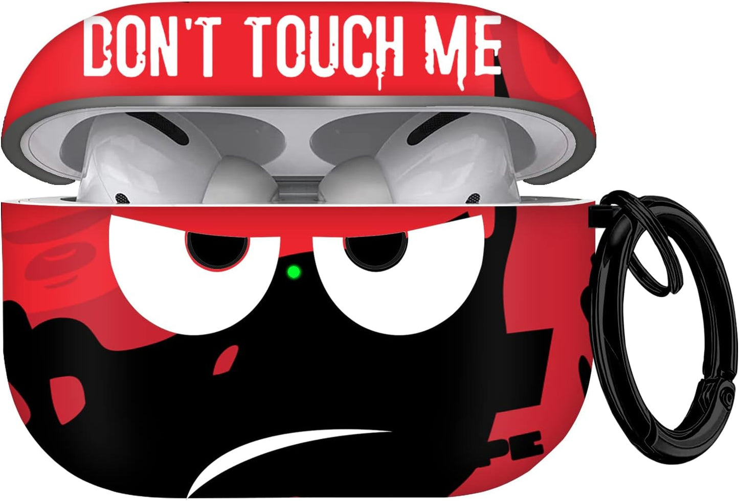 Youtec Airpods Pro Case , Don'T Touch Me Airpods Pro Cover with Keychain Soft Cute Shockproof Cover for Women Men Compatible with Airpods Pro 2019 Charging Case -Black  Youtec red  