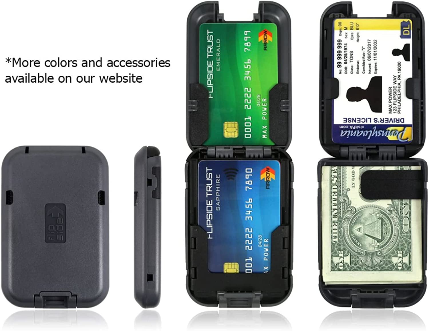 Flipside Wallets Flipside 4 RFID Blocking Wallet for Men with Removable Money Clip - Slim, Secure and Crush Resistant  Flipside   