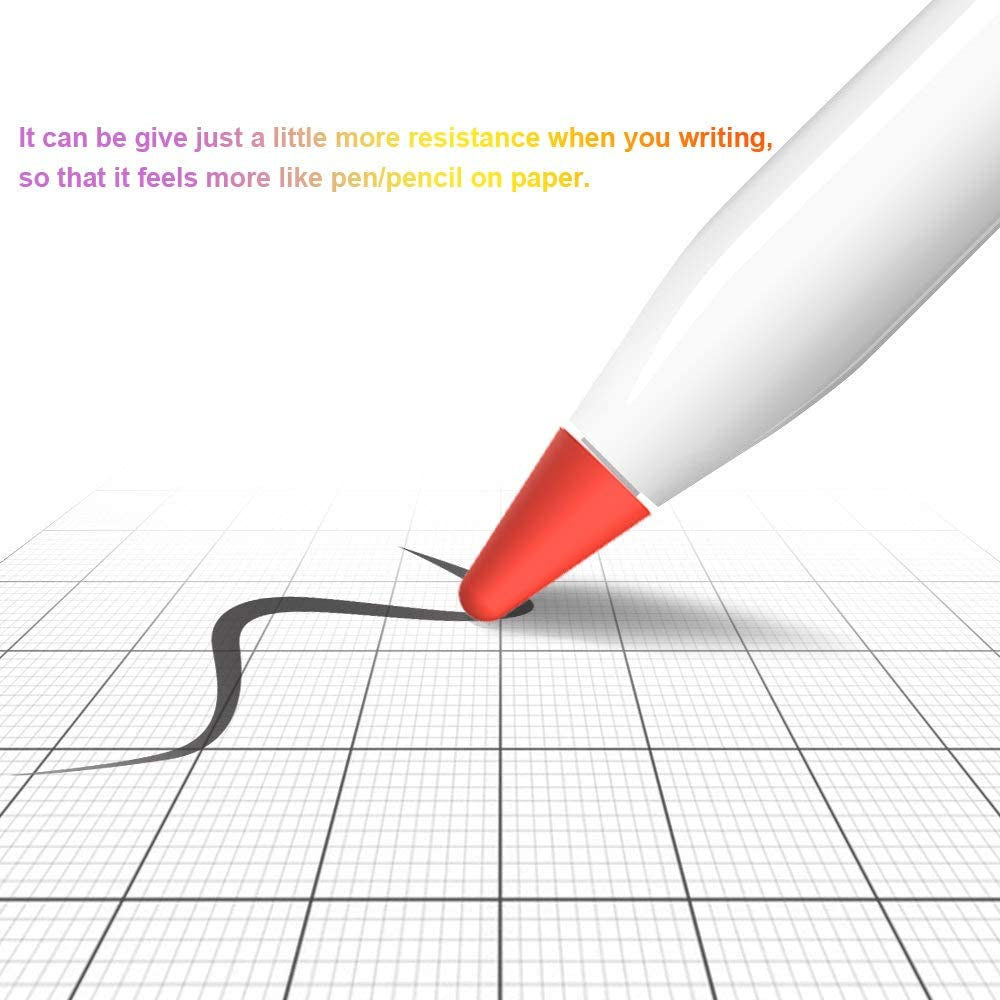 Jancalm Designed for Apple Pencil Tips Cover,(10 Colors) Premium Silicone Slim Lightweight Thin Protective Case Noiseless Drawing for Apple Pencil 1St Gen/Pencil (2Nd Generation) (10 Pcs,Box Pack)  JanCalm for Apple Pencil Tips Cover   