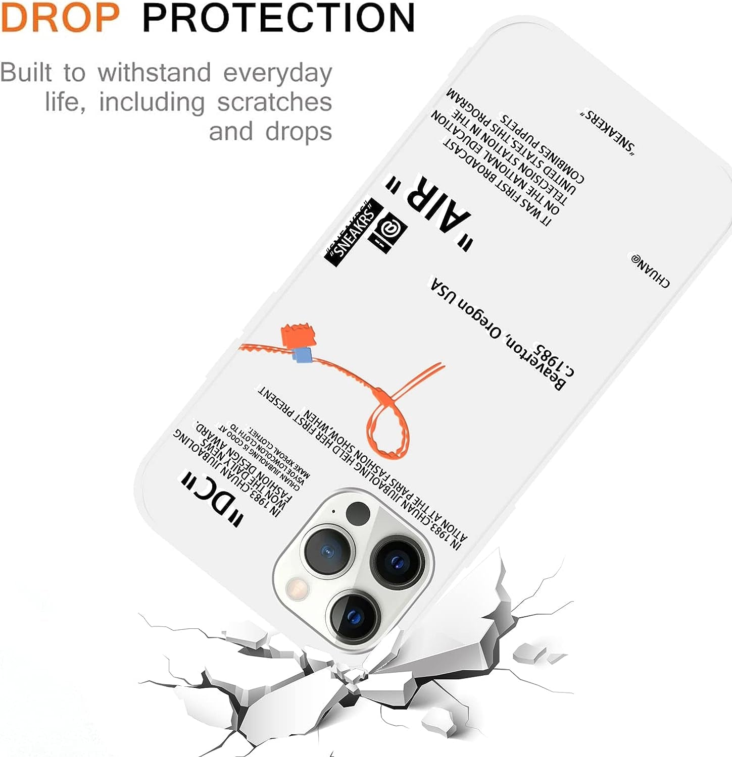 2 Pack Cool Phone Case for Iphone 12 Pro Max Case 6.7",Fashion Sports Shoes Brand Pattern Design, Creative Label Printed Black White Cover for Women Men Boys Girls,Soft Cases for Iphone12 Pro Max, 1  LJX US   