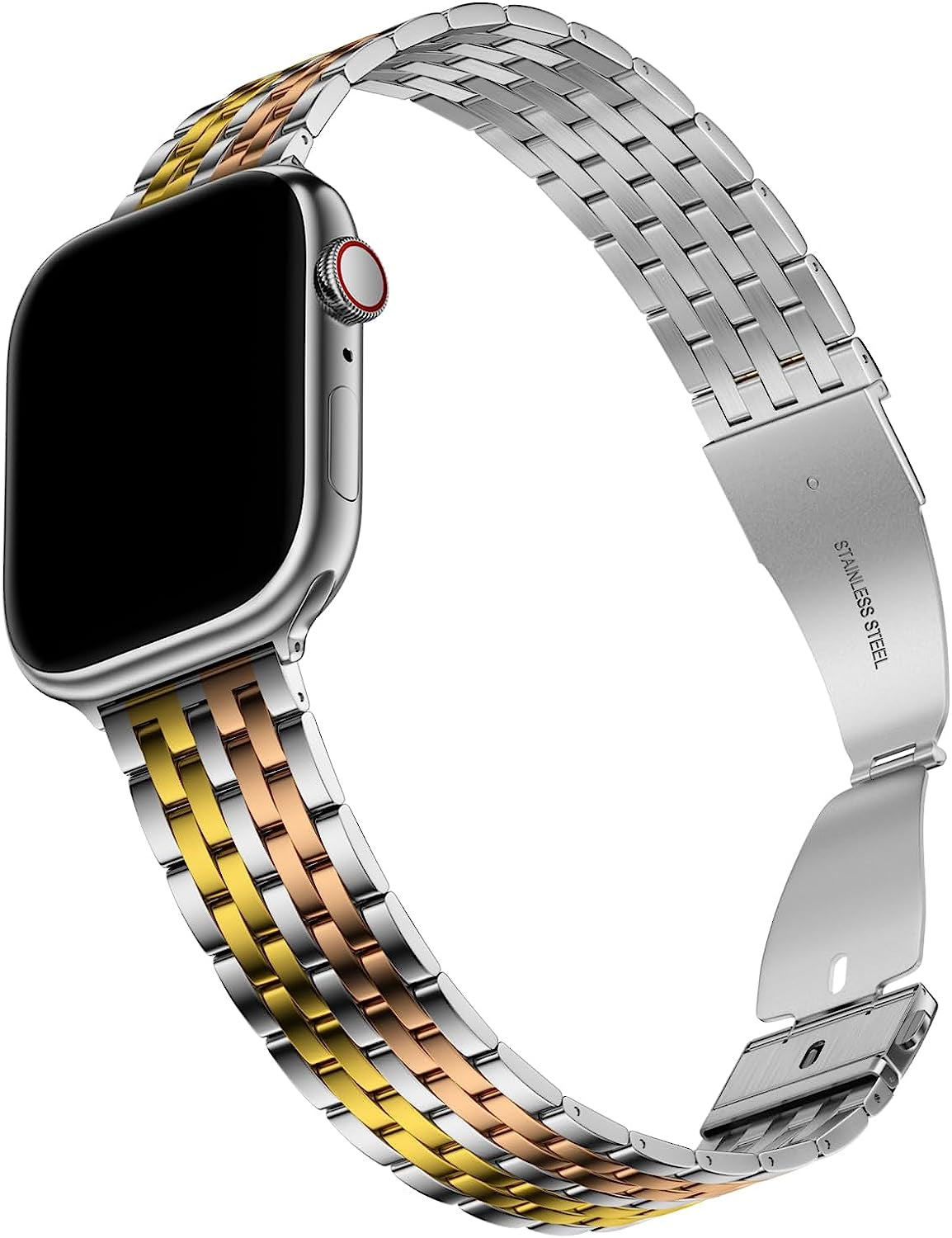 CINORS Metal Band Compatible with Apple Iwatch 38Mm 40Mm 42Mm 44Mm Women Replacement Stainless Steel Bands for Series 5 4 3 2 1  CINORS Silver/Gold/Rose Gold 38 40 41mm NORM 