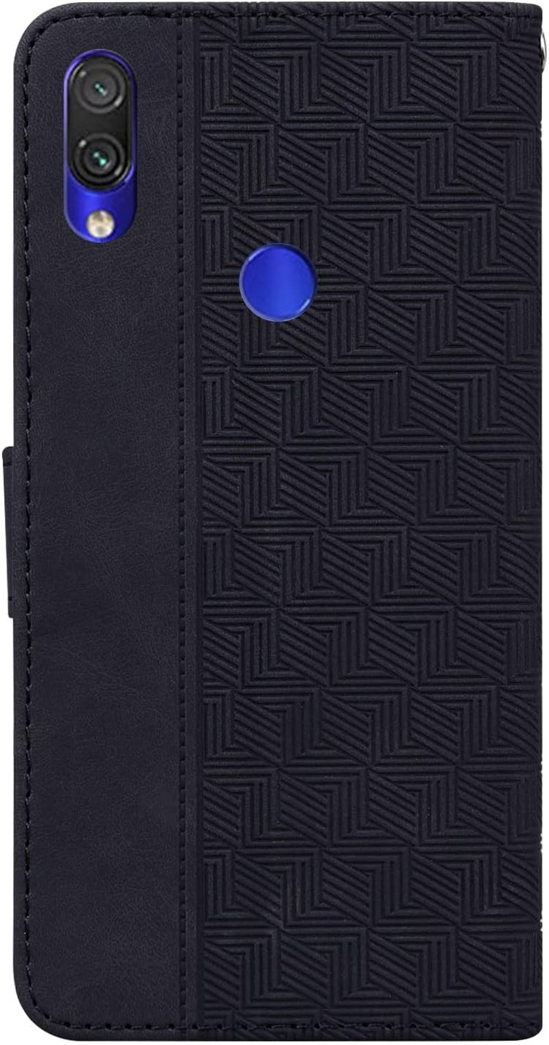 For Xiaomi Redmi Note 7 Case,Shockproof PU Leather Magnetic Closure Flip Wallet Case for Xiaomi Redmi Note 7 6.3" -Black  Generic   