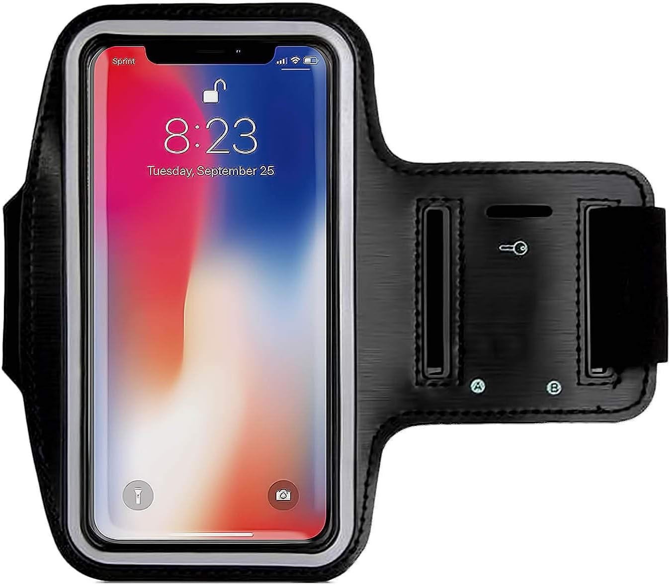 Casehq Water Resistant Cell Phone Armband Case Compatible Phone Iphone 11, 11 Pro, 11 Pro Max, X, Xs, Xs Max, Xr, 8, 7, 6, plus Galaxy S10, S9, S8, S7, plus Sizes and More. Adjustable Band & Key Slot  CaseHQ   