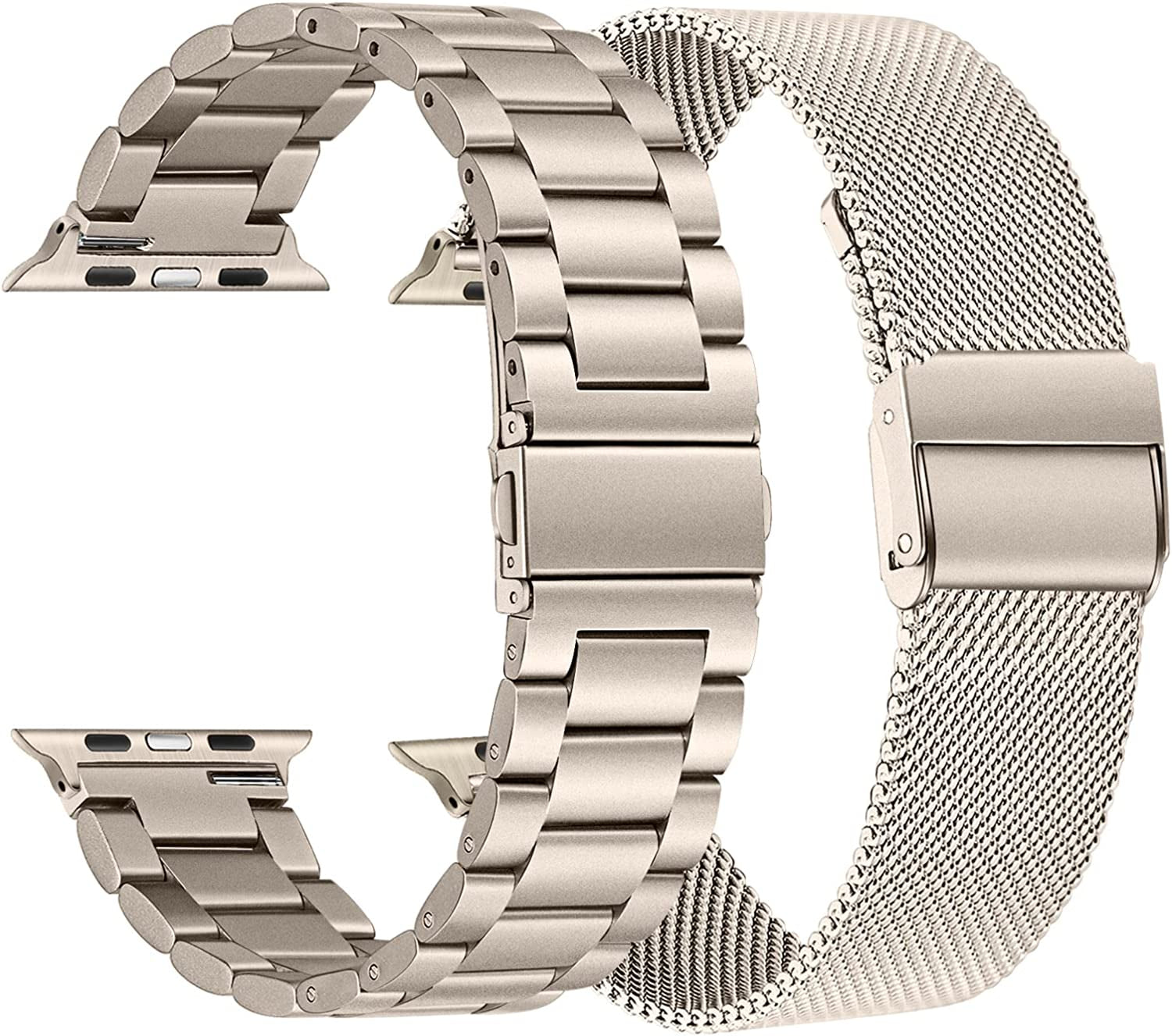 Trumirr Band Sets for Apple Watch 41Mm 40Mm 38Mm Rose Gold Women, 2 Pack Solid Stainless Steel Watchband + Mesh Strap for Iwatch SE Series 7 6 5 4 3 2 1 41Mm 40Mm 38Mm  TRUMiRR   