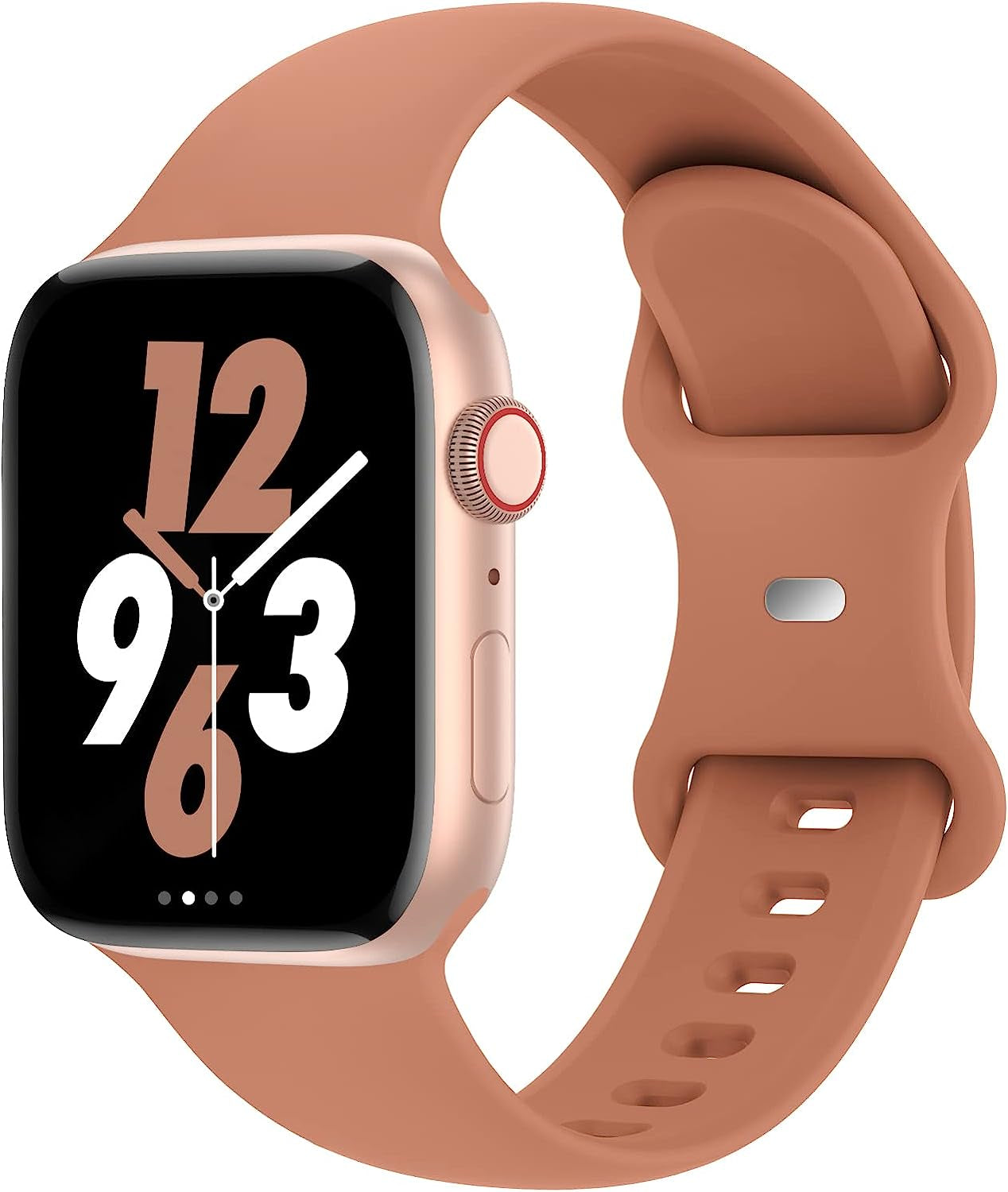 Acrbiutu Bands Compatible with Apple Watch 38Mm 40Mm 41Mm 42Mm 44Mm 45Mm 49Mm, Replacement Soft Silicone Sport Accessory Strap Wristbands for Iwatch Series Ultra 8/7/6/5/4/3/2/1 SE Women Men  Acrbiutu A,Brown 38/40/41mm S/M 