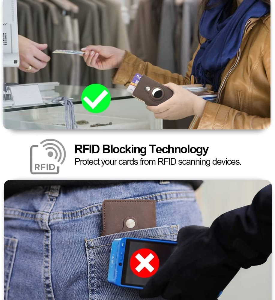 Guidemoh Airtag Wallet for Men,Slim RFID Mens Wallets with Money Clip Blocking Credit Card Holder for Men with Gift Box  Guidemoh   