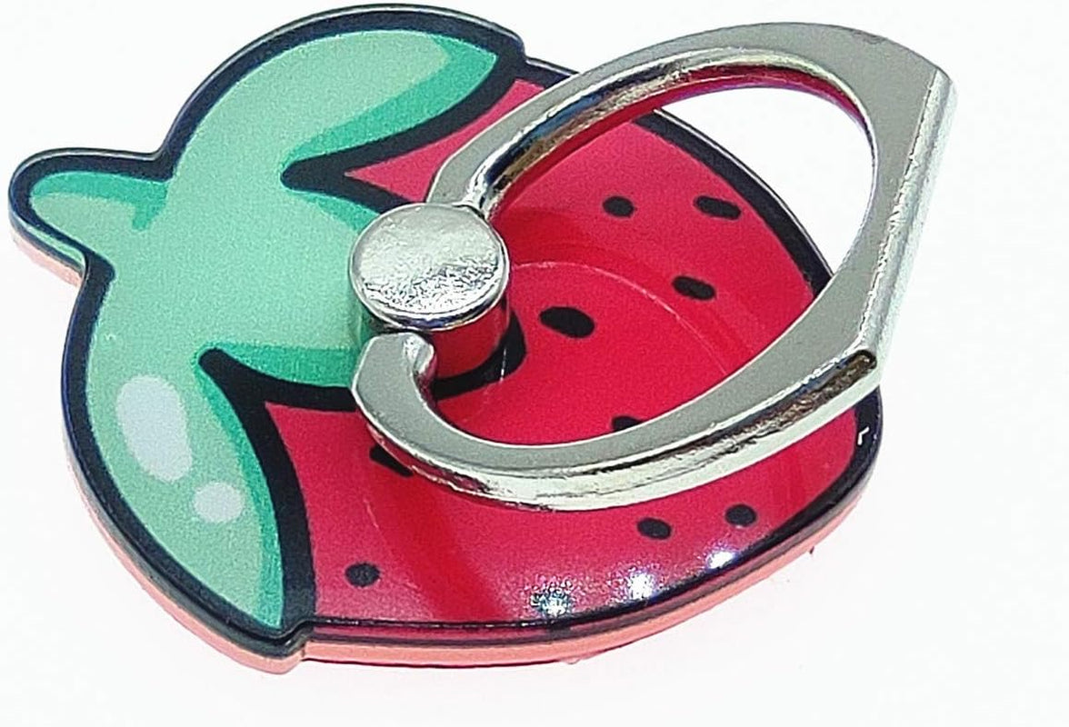 Crystal Flower Fruit Shape Ring Stent 360°Rotation Finger Ring Grip Cell Phone Ring Holder Stand (Strawberry)  Ailifly   