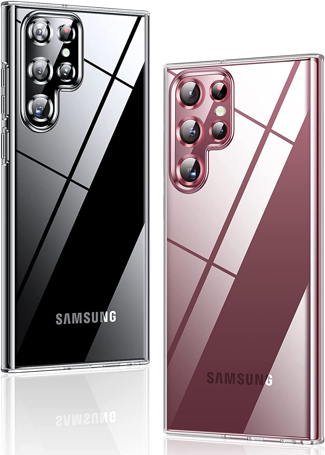 Humixx Crystal Clear Samsung Galaxy S22 Ultra Case, [18X Anti-Yellowing] [Military Grade Shockproof] Soft Slim Fit Transparent TPU Back, Protective Silicone Cover for Galaxy S22 Ultra 5G Case 6.8"  Humixx   