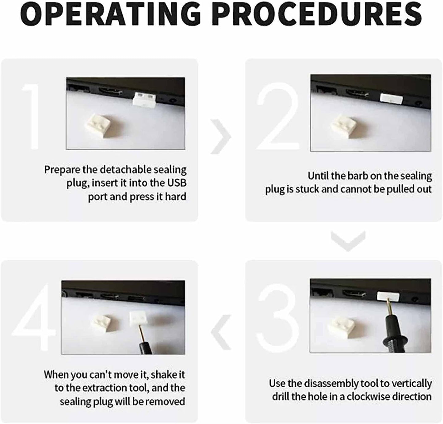 50Pcs USB Port Lock with 3 Keys, Locking USB Port/Dust Blocker, USB Dust Cover Cap Female Port Plugs Protector, Compatible with Computer,Tv,Router,Usb Devices (Black)  WXZRLIU   