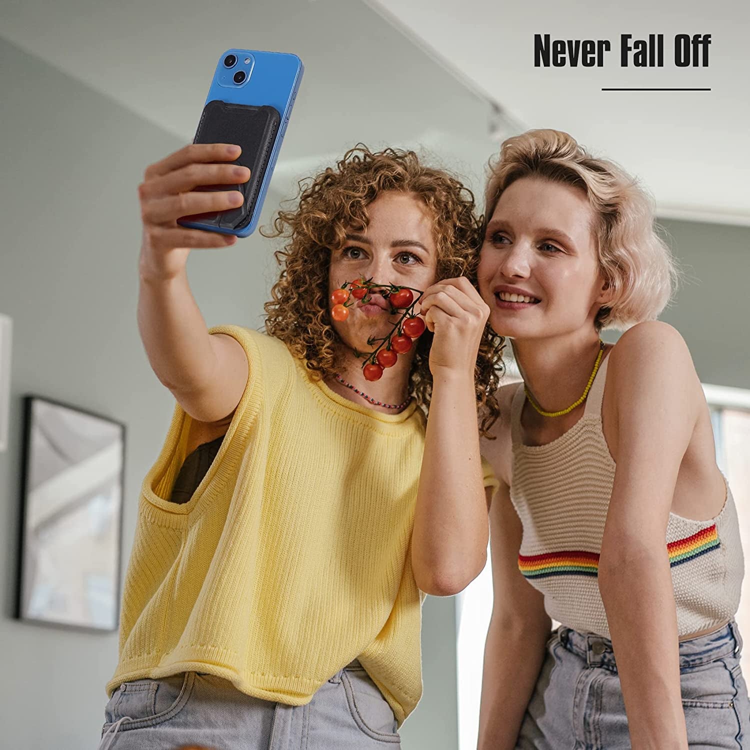 Magnetic Card Wallet Holder for Apple Magsafe, Phone Stand & Card Holder Magnetic Wallet for Apple Iphone 13/12 Magsafe Wallet, Leather Magsafe Wallet for Back of Iphone 13 Iphone 12 Series, Black  TopMade   