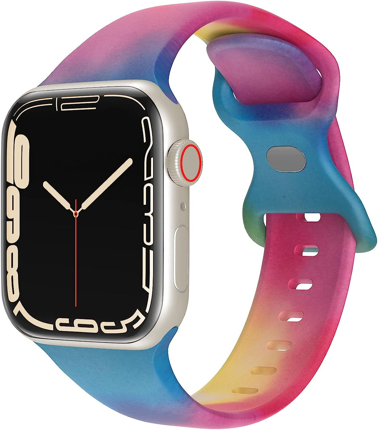 SKYLET Compatible with Apple Watch Band 38Mm 40Mm 41Mm 42Mm 44Mm 45Mm 49Mm for Women Girls Men, Cute Leopard Printed Pattern Sport Band for Iwatch Ultra SE Series 8 7 6 5 4 3 2 1 for Women Girls  SKYLET Tie Dye 42mm/44mm/45mm/49mm 