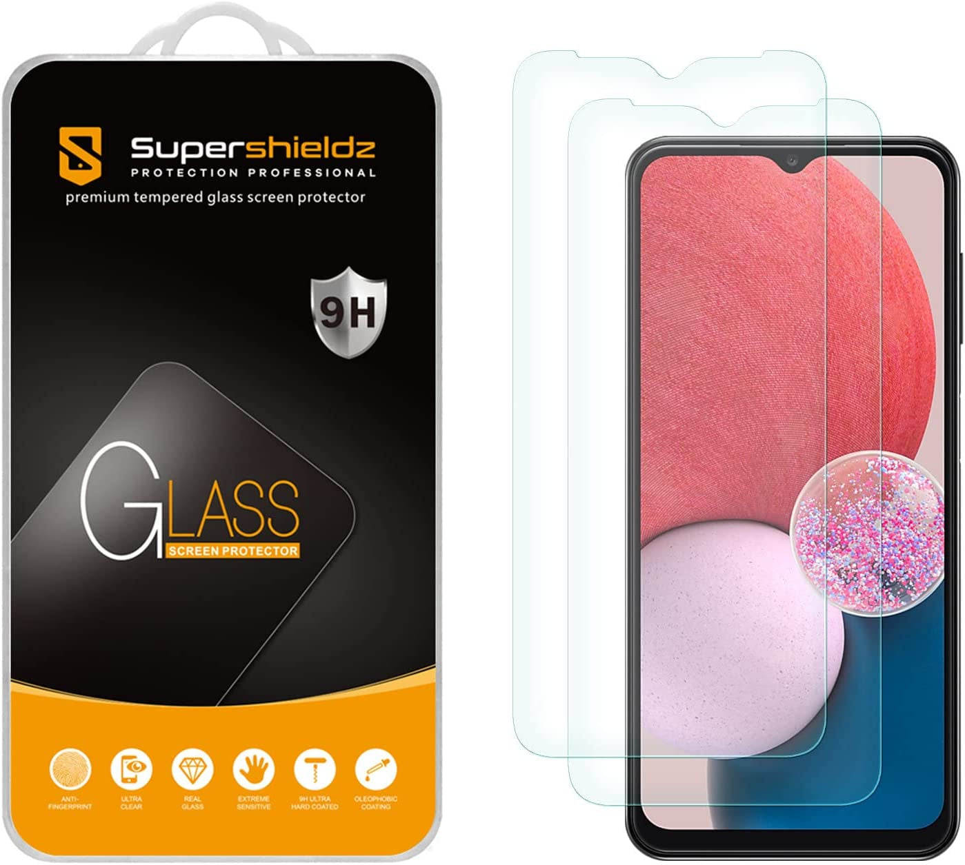 (2 Pack) Supershieldz Designed for Samsung Galaxy A14 5G Tempered Glass Screen Protector, anti Scratch, Bubble Free  Supershieldz   