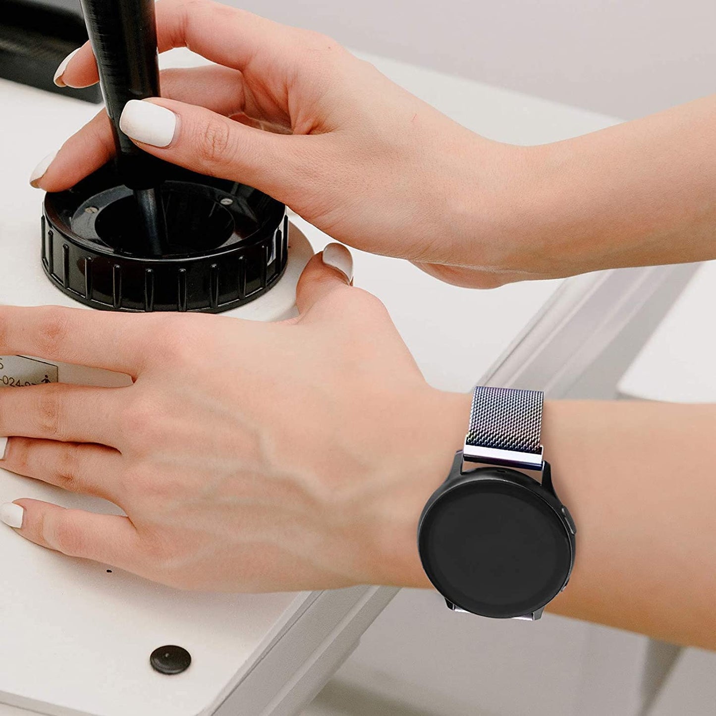 20Mm Quick Release Watch Band Metal Strap for Samsung Galaxy Watch 5 4 3 40Mm 41Mm 42Mm 44Mm 45Mm 46Mm Magnetic Mesh Watch Band for Amazfit Bip U Pro/Gts for Galaxy Watch Active/Active 2 40Mm 44Mm  DMVEIMAL   