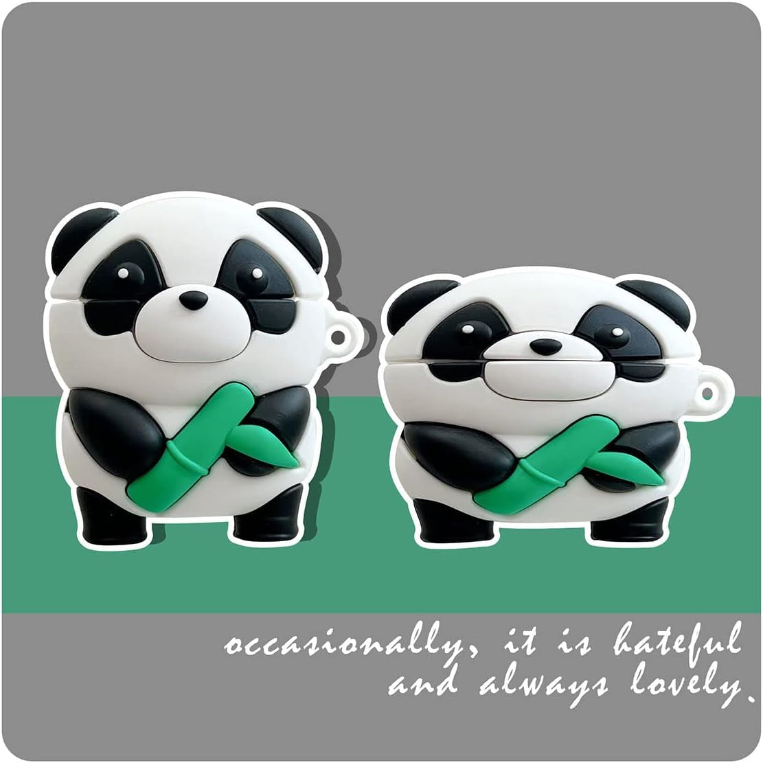 YAKVOOK for Airpod 2/1 Cover Case,Cute 3D Cartoon Panda Airpods 2Nd Generation Cover Kawaii Soft Silicone Protective Cover with Keychain Shockproof Charging Case for Airpods 1&2 for Girls Women  Yatchen   