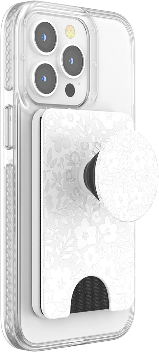 Popsockets Phone Wallet with Expanding Grip, Phone Card Holder, Wireless Charging Compatible, Wallet for Magsafe - Blanc Fresh  PopSockets   