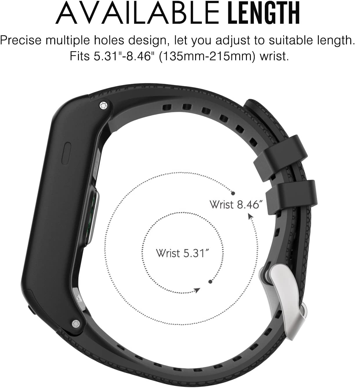 Moko Garmin Vivoactive HR Watch Band, Soft Silicone Replacement Watch Band ONLY for Garmin Vivoactive HR Sports GPS Smart Watch with Adapter Tools.  MoKo   