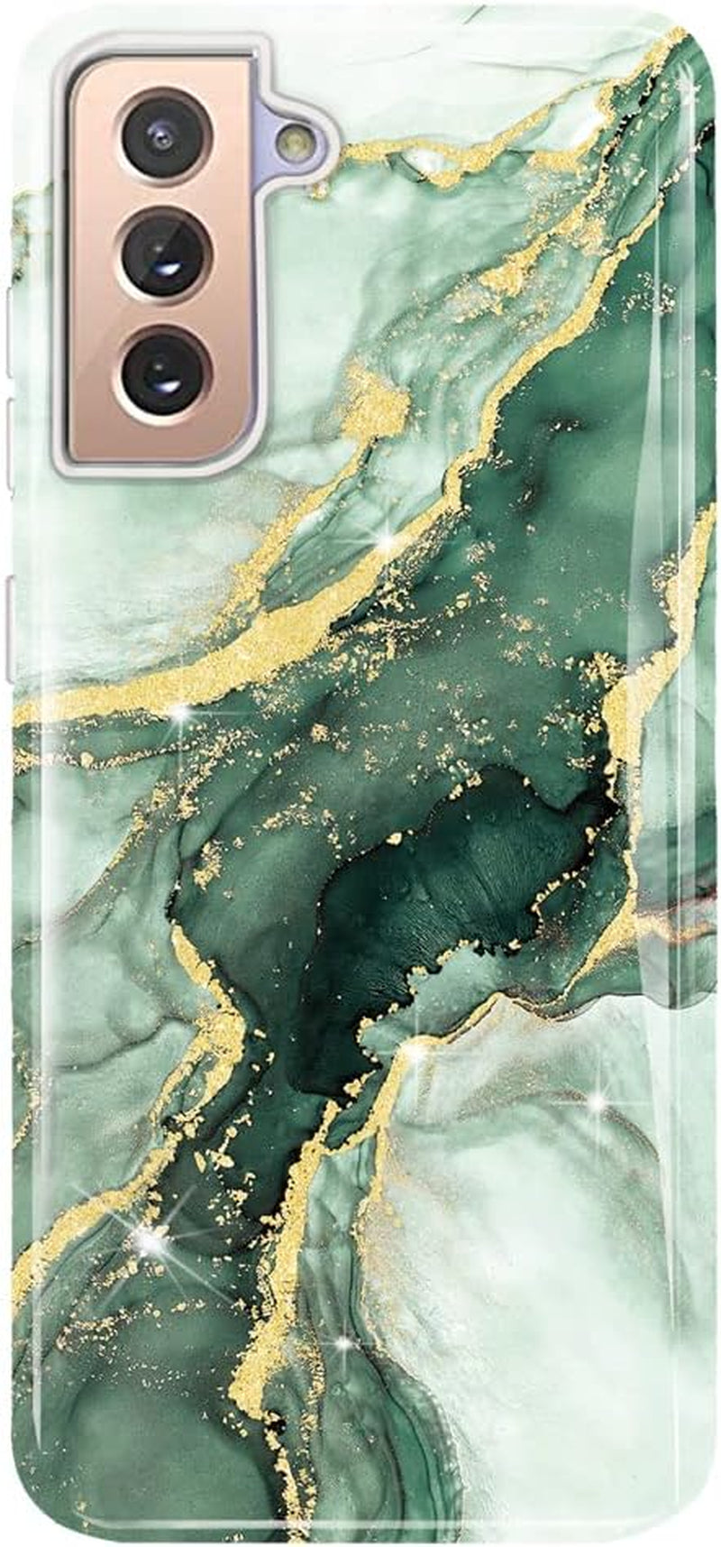 Luolnh Galaxy S22 plus Case,Samsung Galaxy S22 plus Case Marble Brilliant Cute Design Shockproof Soft Silicone Rubber TPU Bumper Cover Skin Phone Case for Samsung S22+ 5G-Abstract Mint  LUOLNH Green  